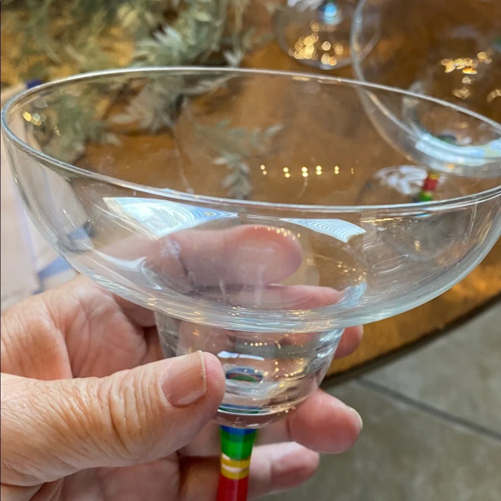 Crate and Barrel CAPRICE discontinued margarita glasses. Like new. Set f 4
